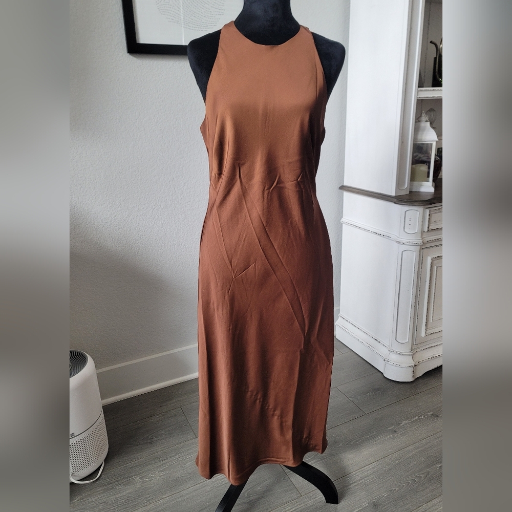 A New Day Midi Sleveless Dress Bronze